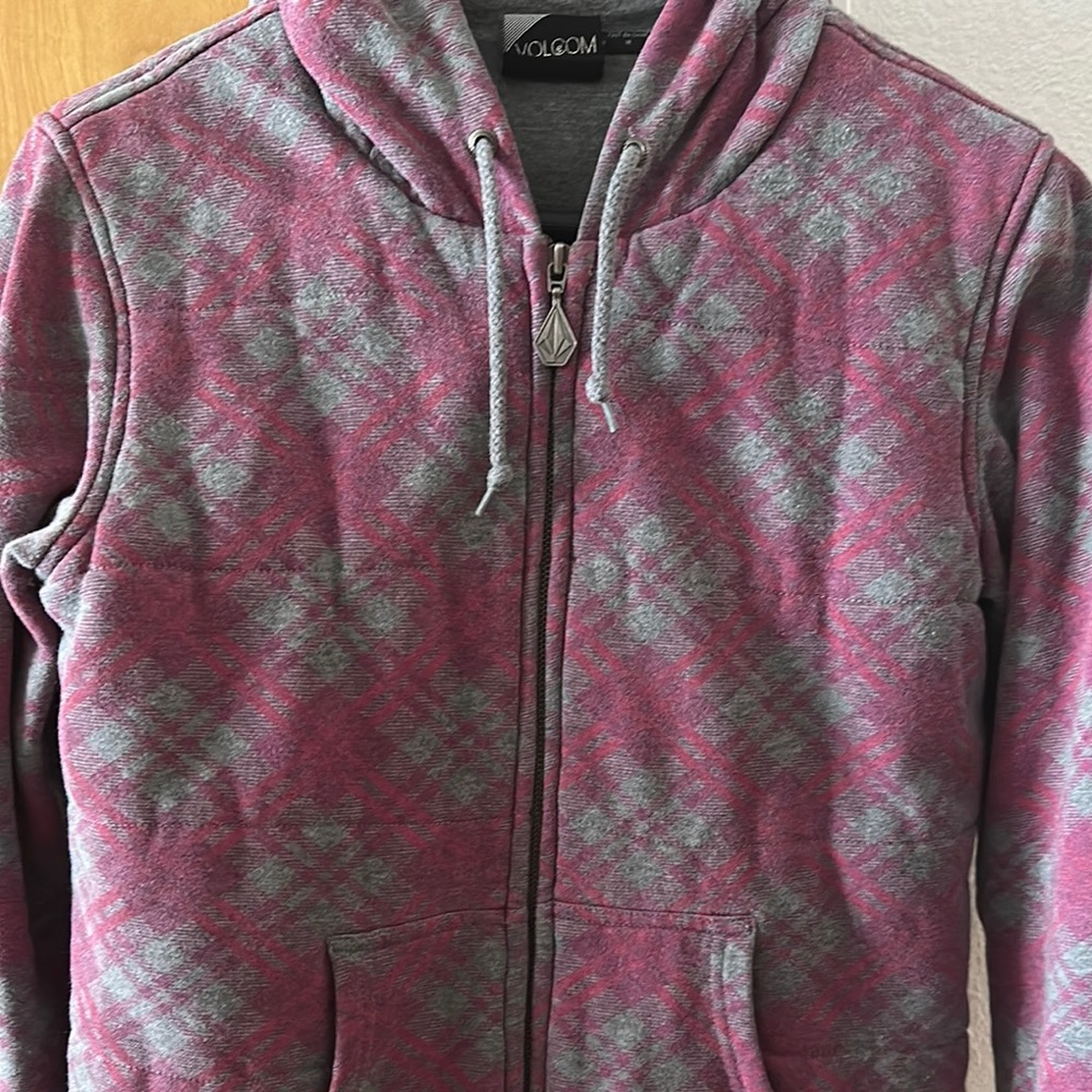 Volcom Pink and Gray Ski Jacket